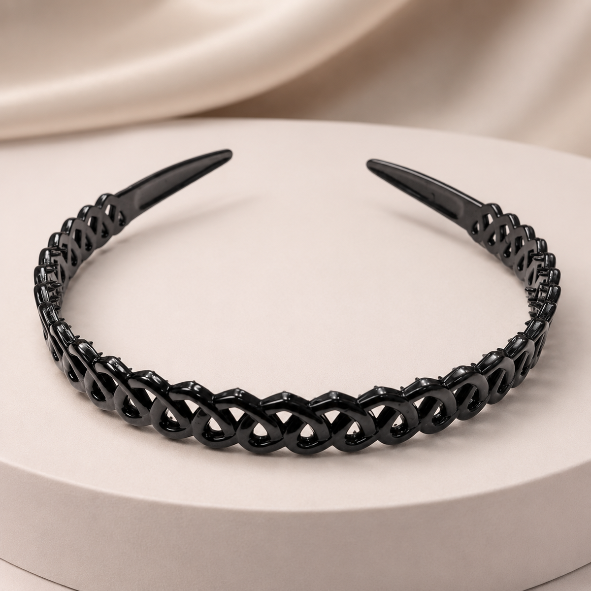 Diademas negras finas económicas paquete x12 (105-14)