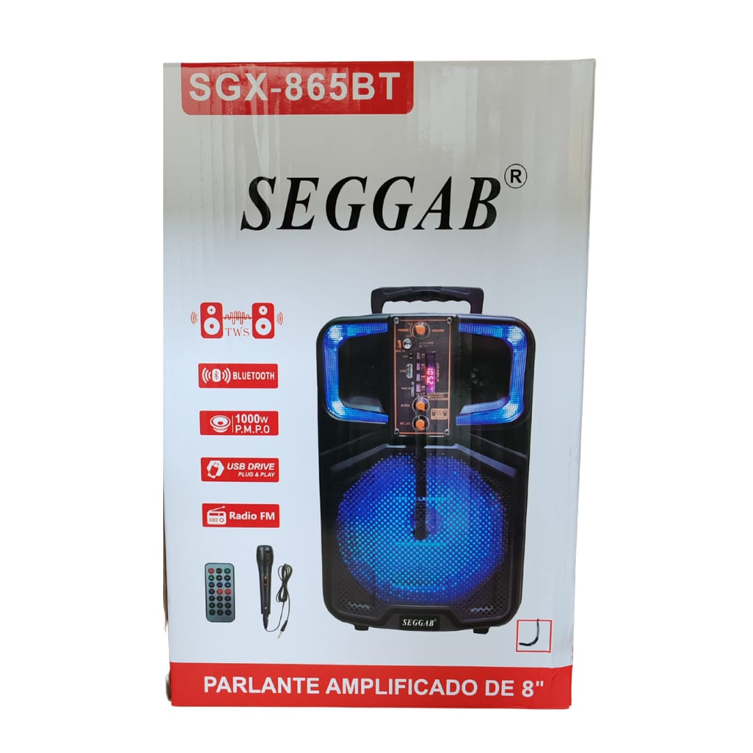 Parlante SEGGAB con micrófono y control (SGX-865BT)