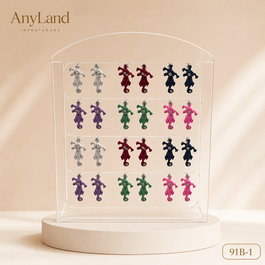 Aretes de animalitos colgantes x12 pares (91B-1)