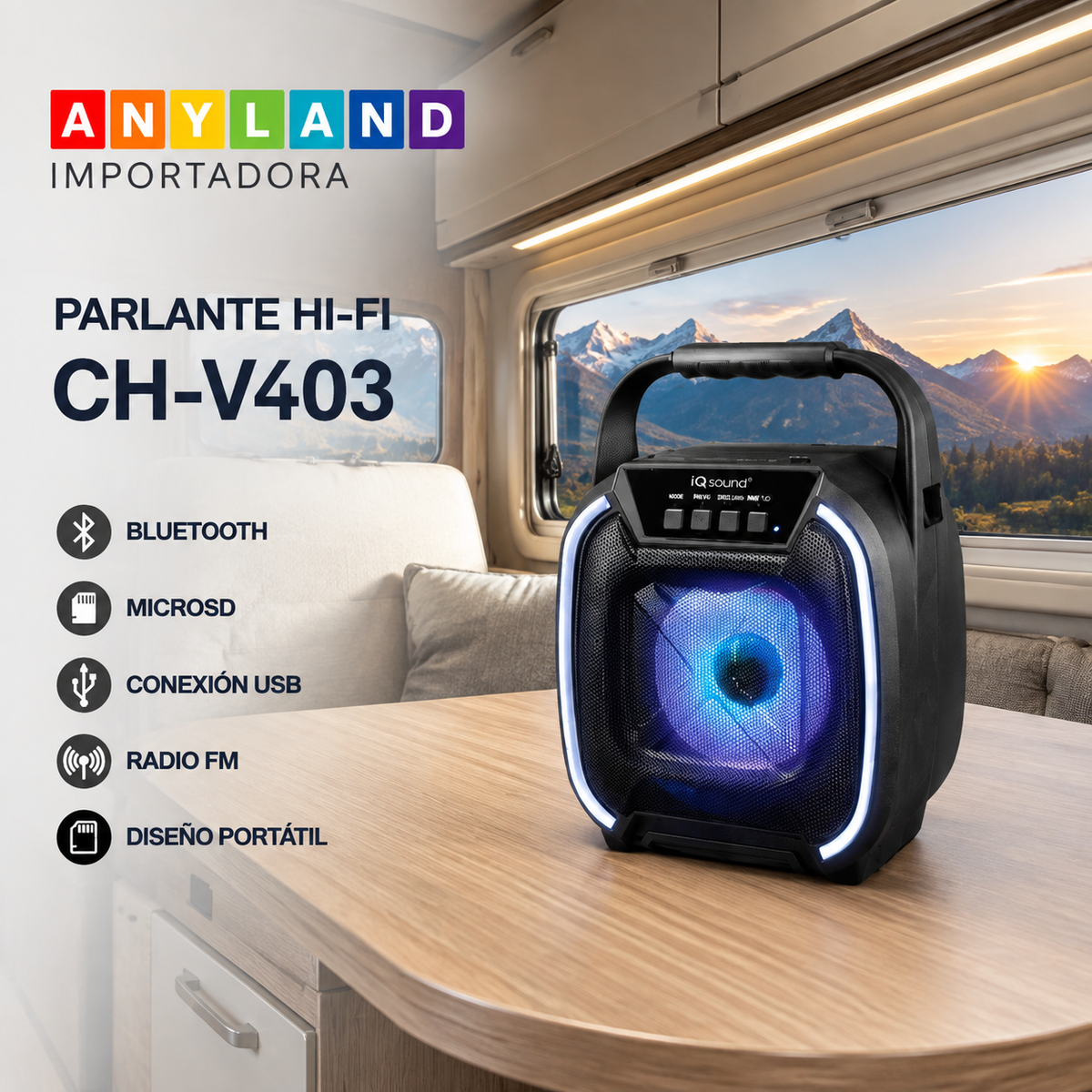 Parlante "Hi-fi" con Bluetooth Y Radio (CH-V403)
