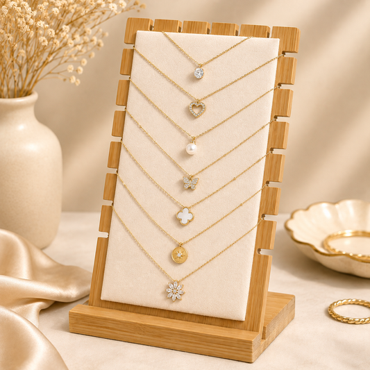 Exhibidor de collares de Madera (80D-21)
