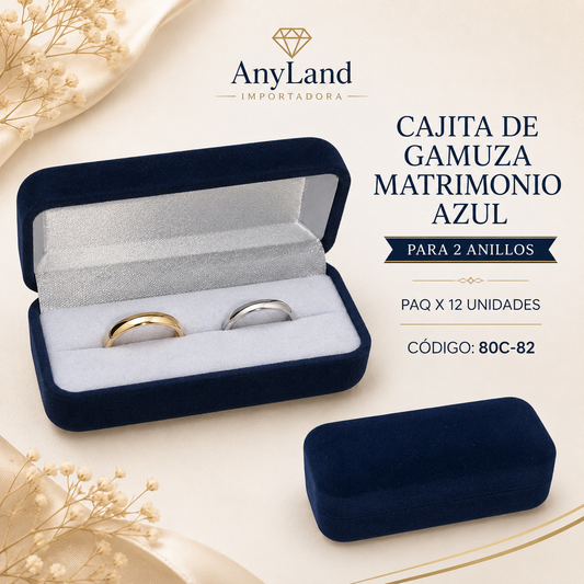 Cajita de gamuza matrimonio (80C-8-6-82) X12