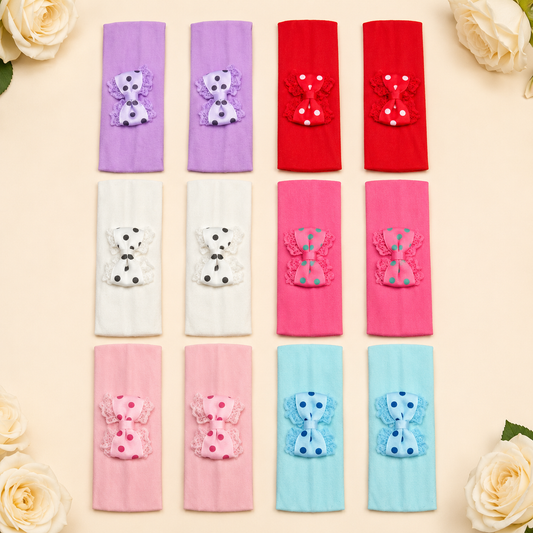 Cintillos de licra para niña de 17x 4,5cm paquete x12 unid. (11-2)