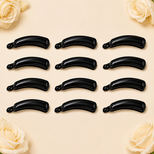 Bananas negras pequeñas para cabello px12 (4F-109)