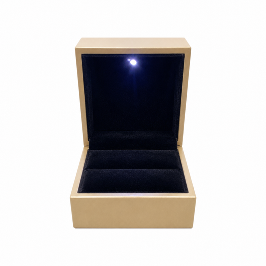 CAJITA LED DORADO Anillo  x12 Unidades DOC (89-4)