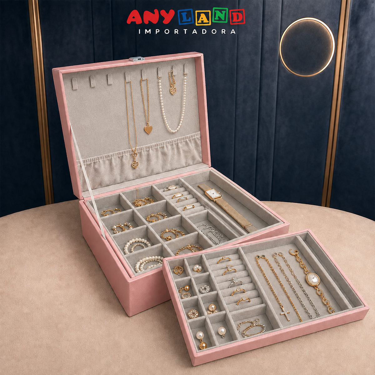 Caja organizadora para joyas grande (80E-12)