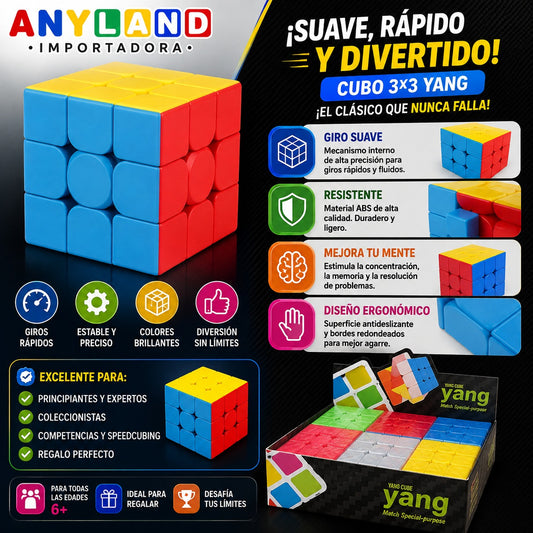 Caja de cubos x 6 unidades 3x3 Yang (71G-7)