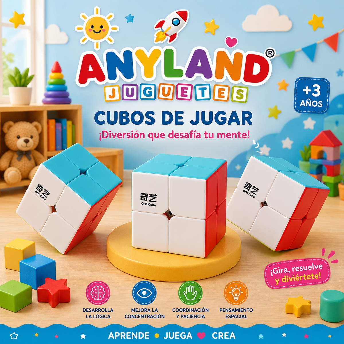 Cubo Rubik 2x2 QY  (71G-41)