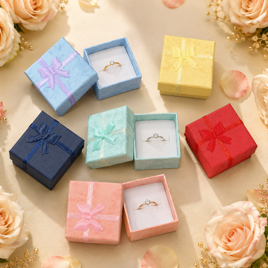 Cajas de cartón 4X4cm para anillo x24 unidades(89A-42)