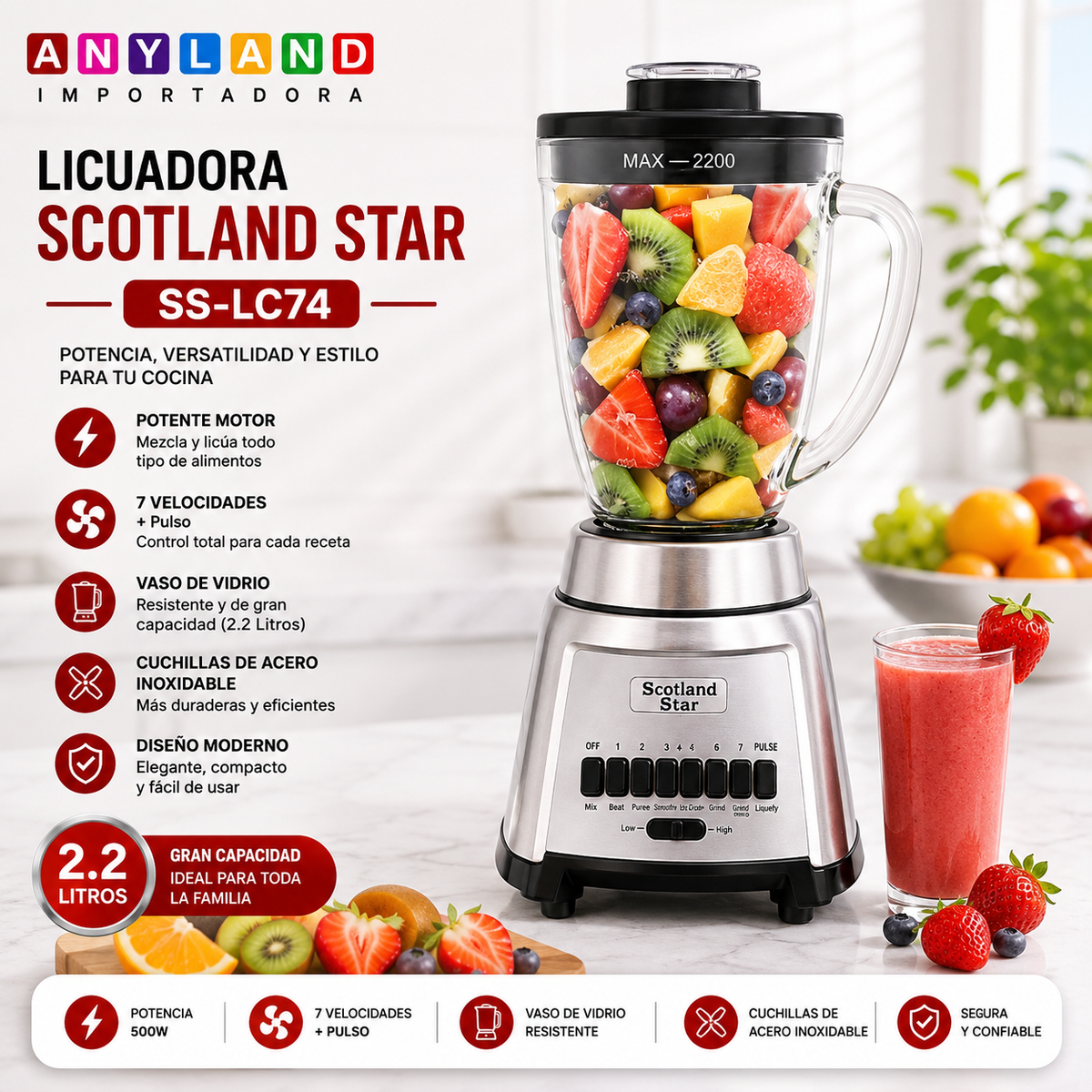Licuadora Scotland Star (SS-LC74)