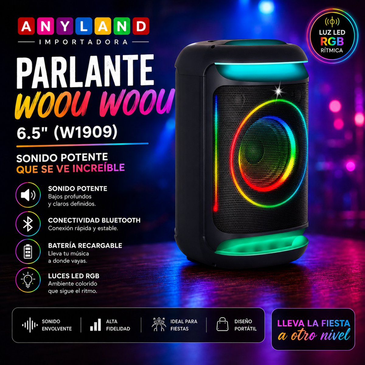 Parlante Woou Woou 6.5" (W1909)