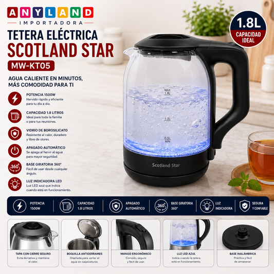 Tetera Electrica Scotland Star (MW-KT05)