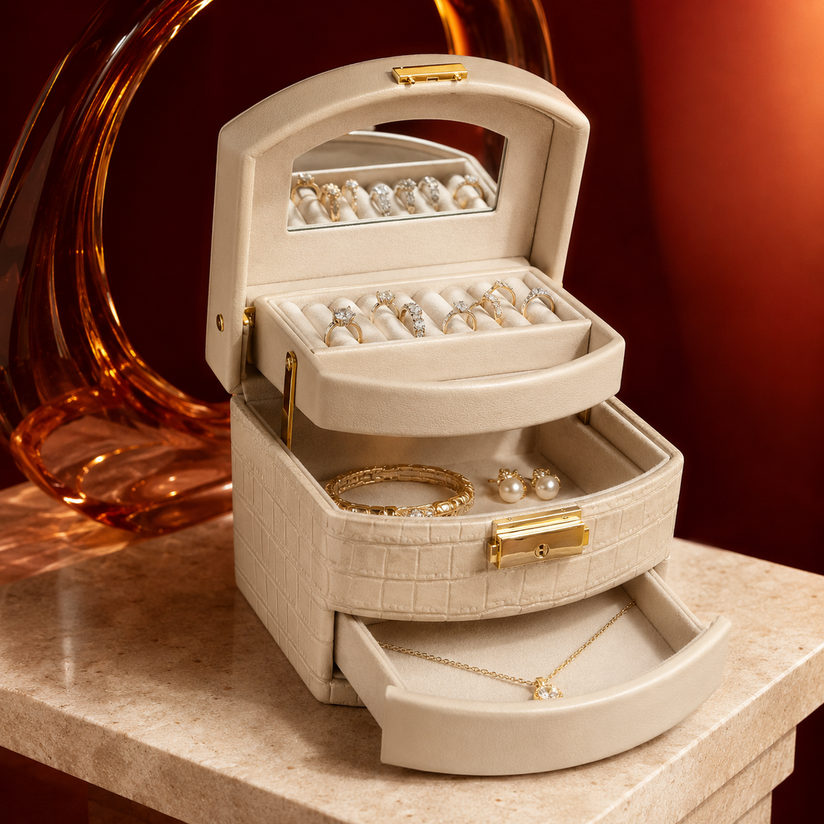 Caja organizadora para joyas mediano (78-3)