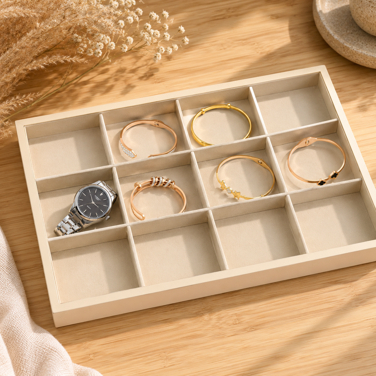 Exhibidor de bamboo para joyas (80C-250)