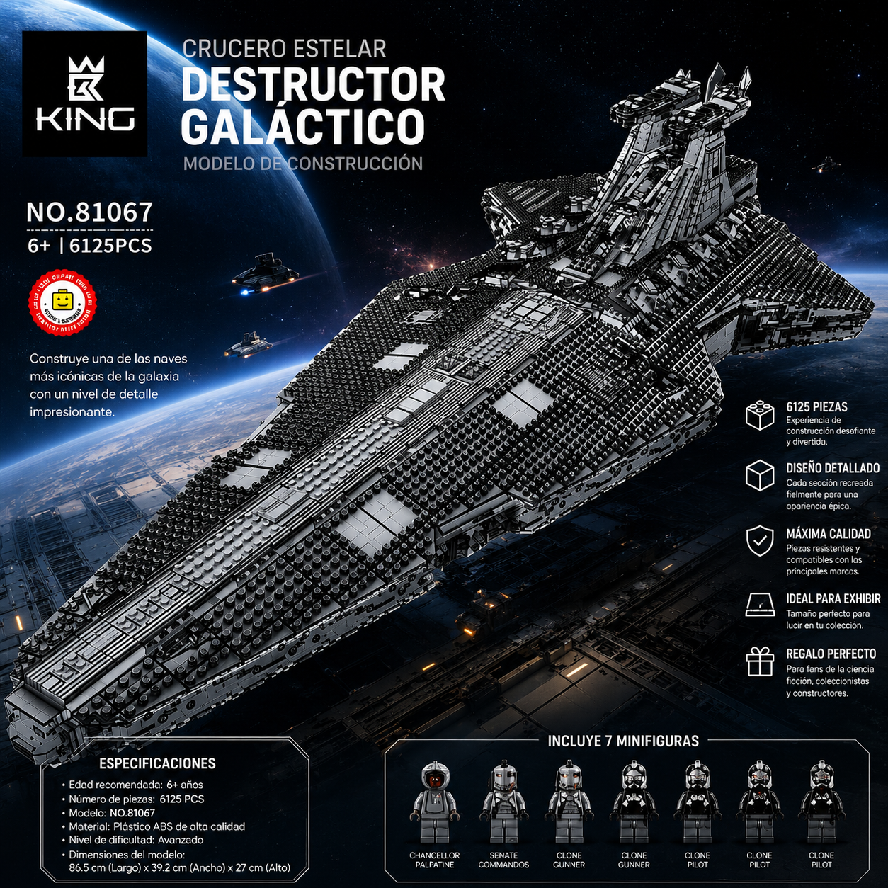 Bloques armables Nave Imperial (888C-75)