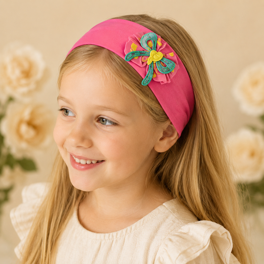 Cintillos de licra para niña de 17x4,5 cm de ancho paquete x12unid (11-4)