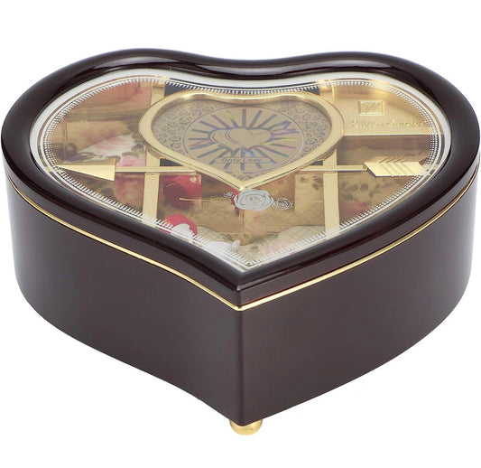 Caja musical de corazón café (BY55)