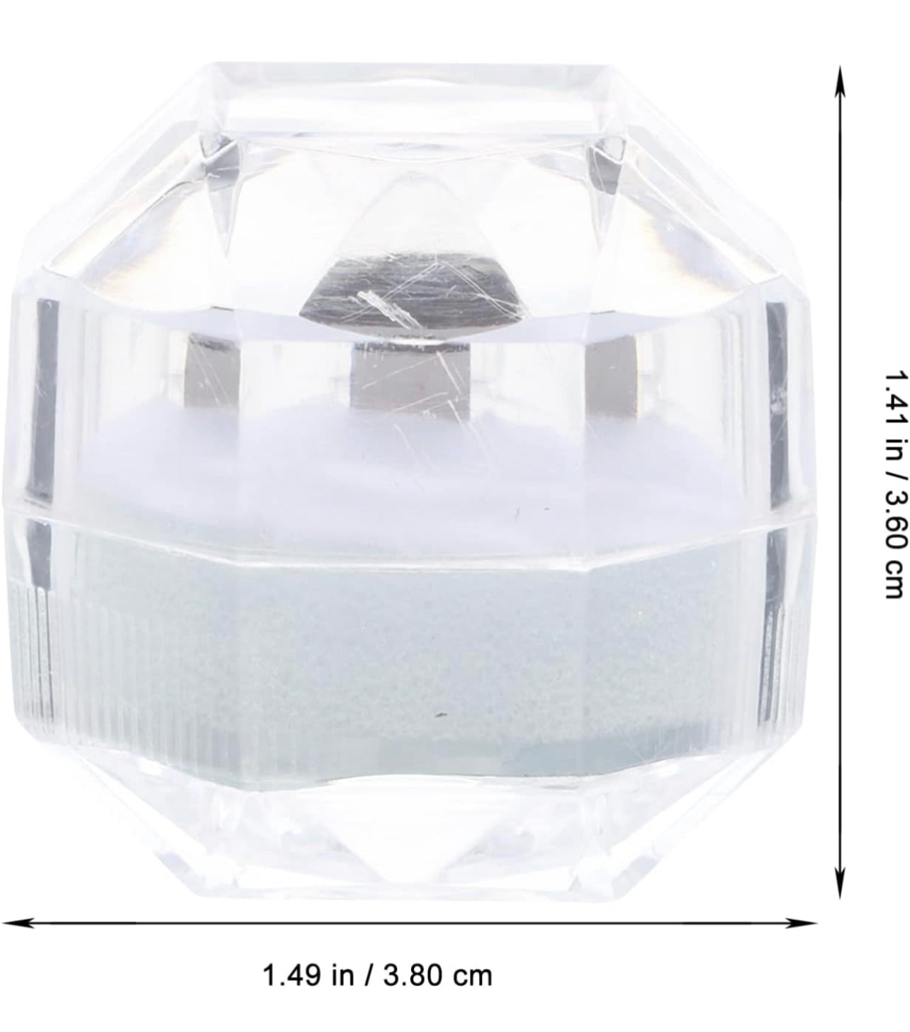 Cajitas acrilica para anillo paquete x20 pcs.(80C-119-120-121)