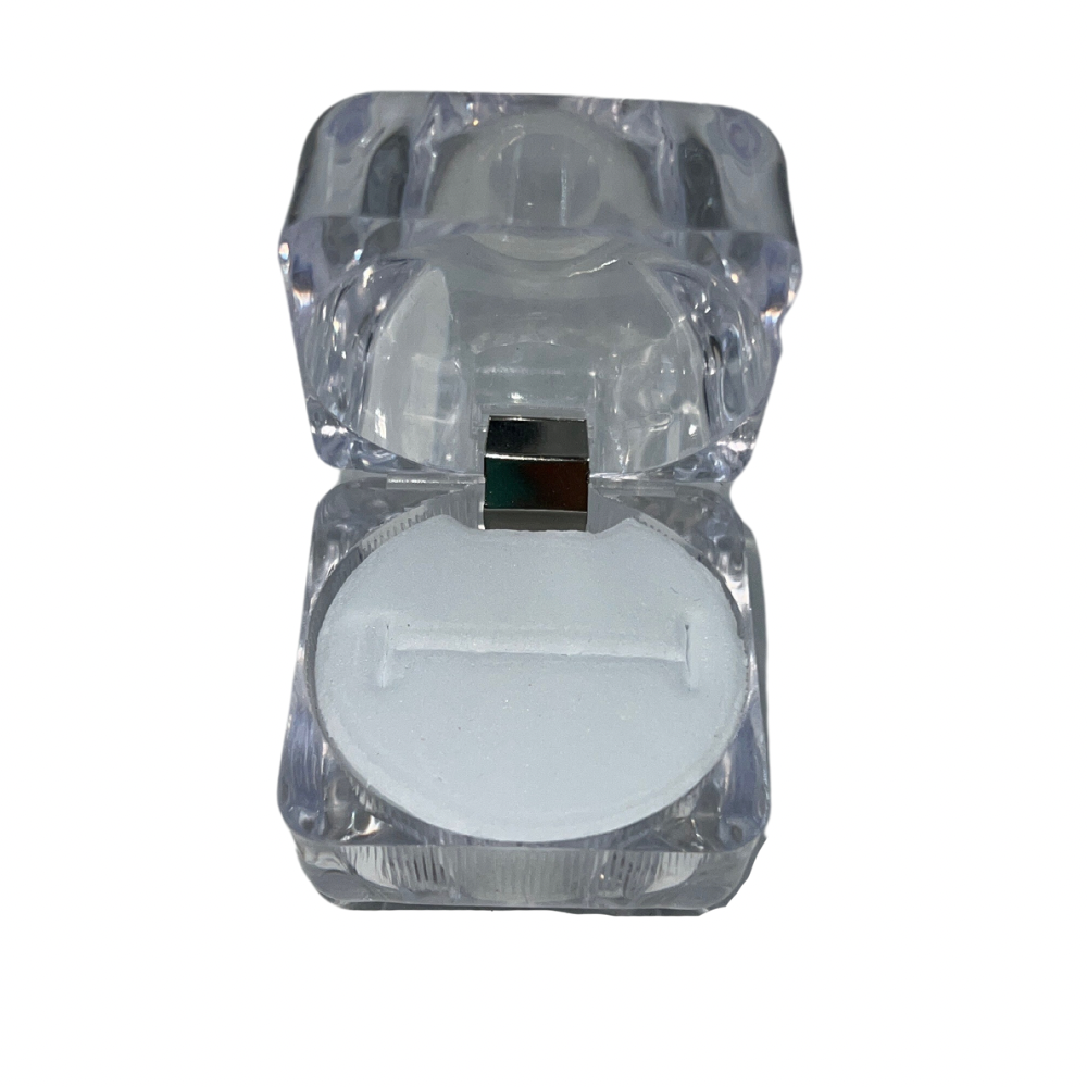 Cajita acrilica para anillo caja x12(80C-230-231-232)