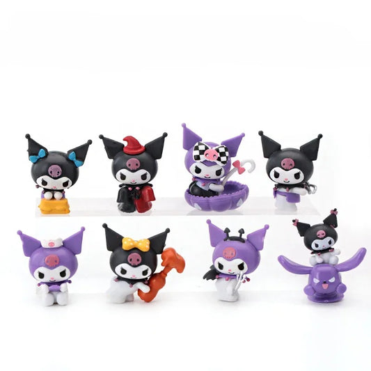 Set de 8 figuras de Accion Kuromi Kawaii 5cm (4038-T)