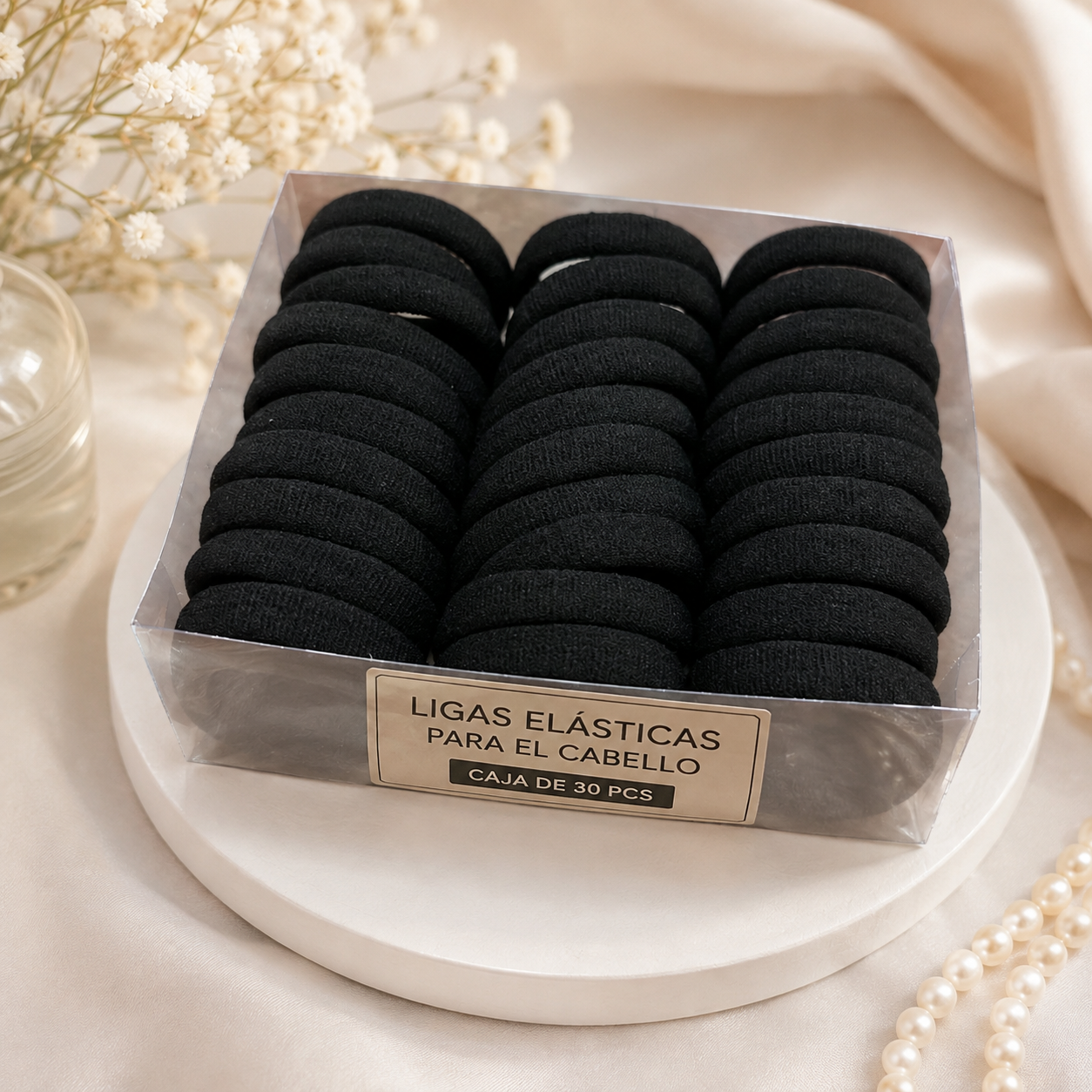 Moño para cabello Negro caja x30 unidades (2B-1)