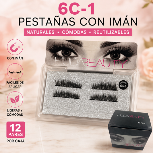 Pestañas postizas entera con iman Huda Beauty C x 12 blister  (6C-1)