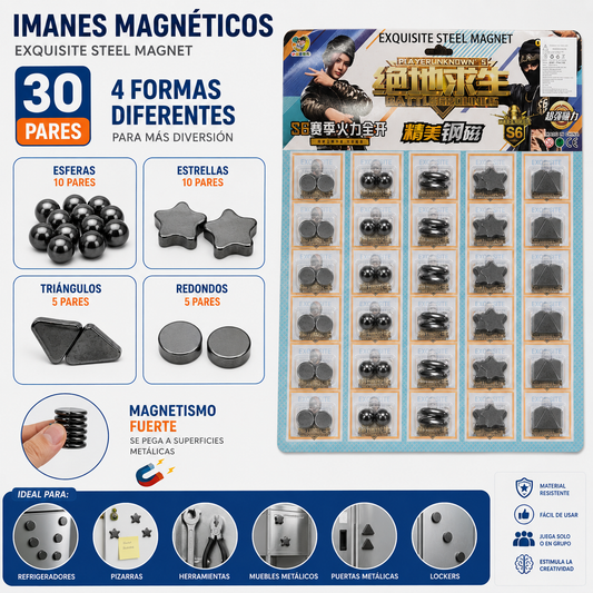 Plancha de imanes pequeños x30 (74A-10)