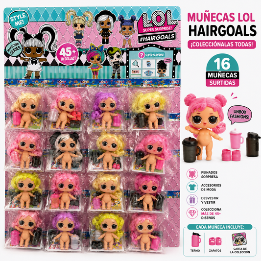 Plancha de muñecas LOL y accesorios x16 (777-17)