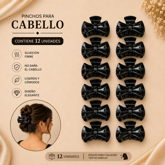 Pinchos negro grande x 12 unidades (4F-37)