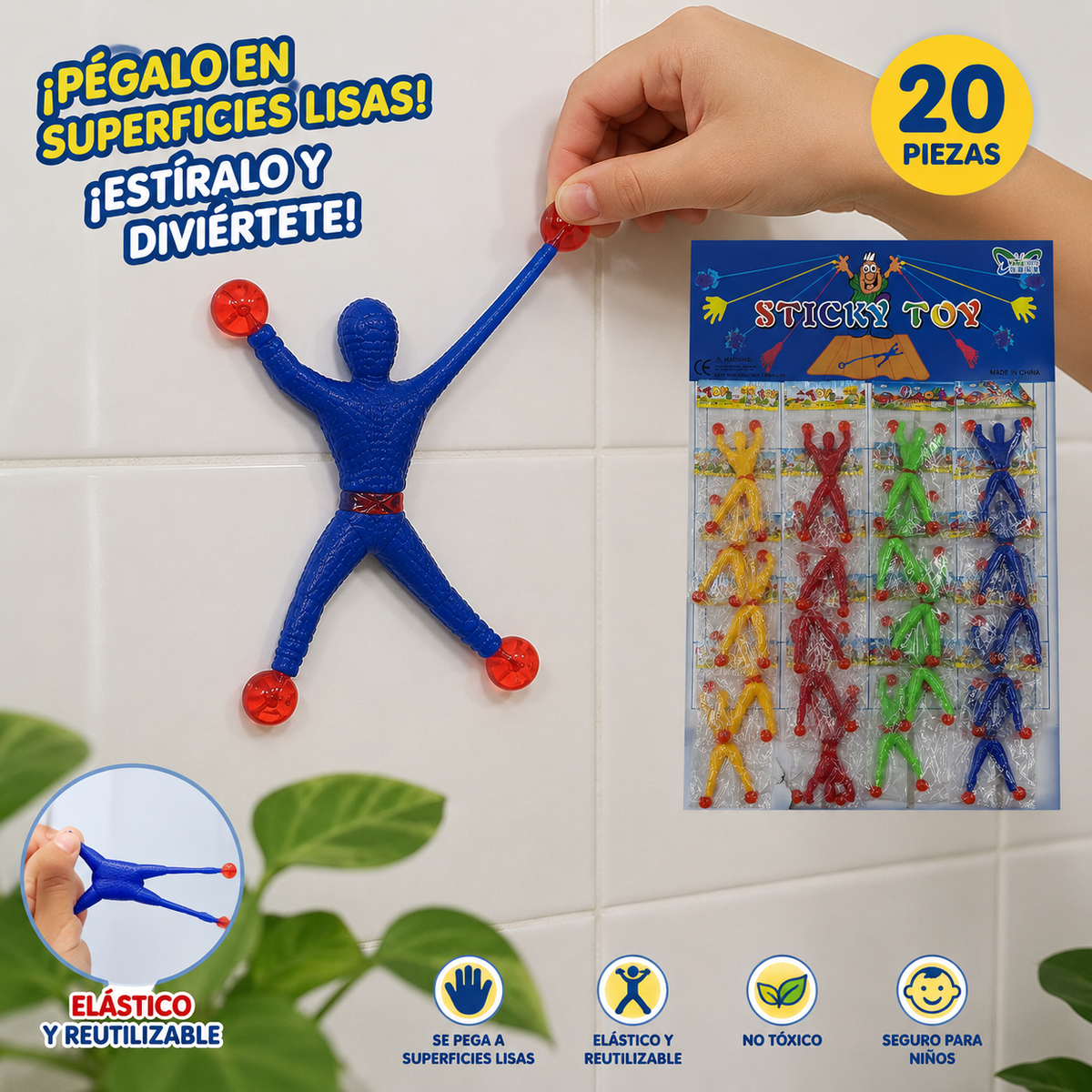 Pegaloco del hombre araña plancha x20 unid. (74F-18)