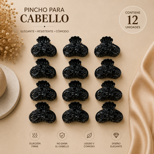 Pinchos negro pequeño x 12 unidades (4F-70)