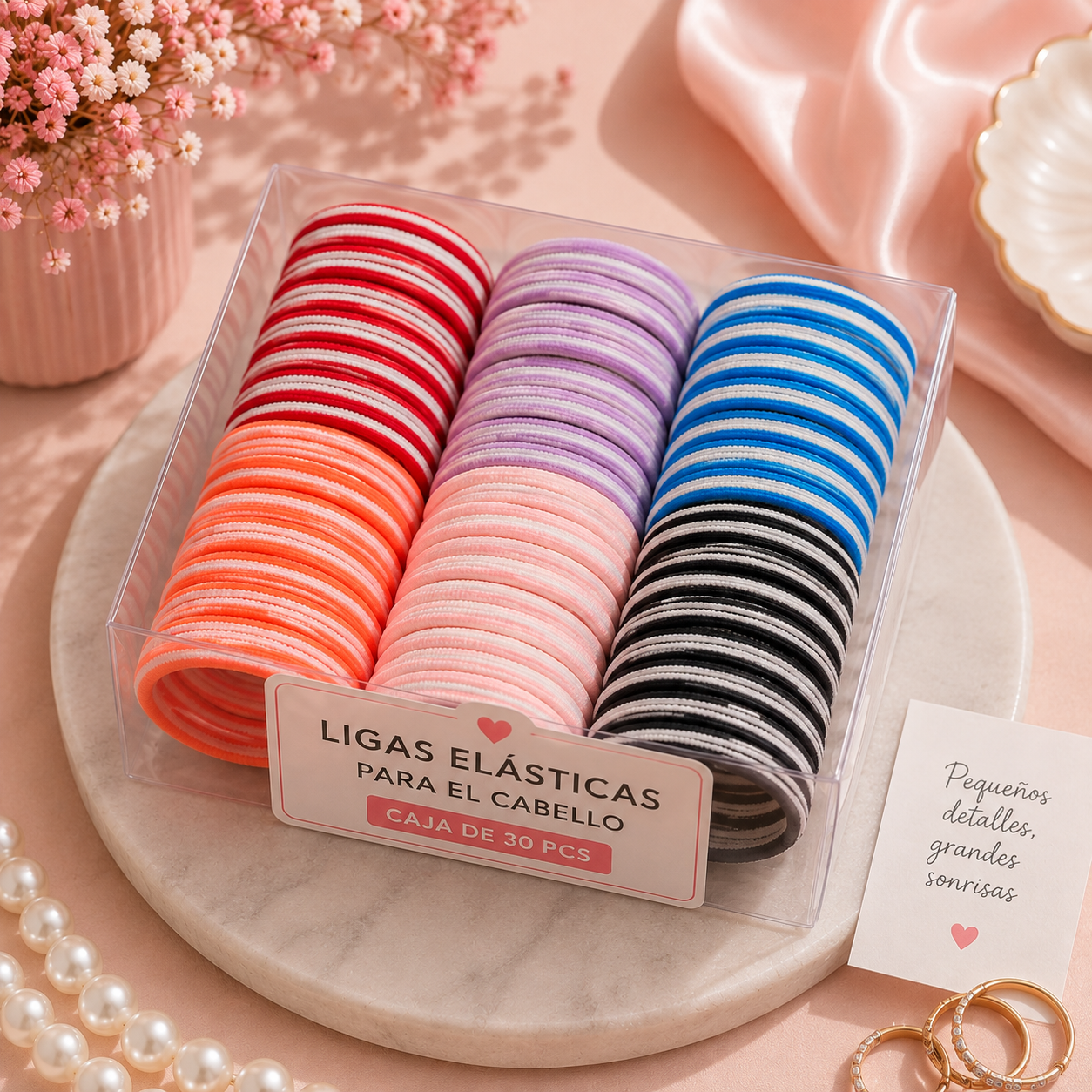 Moño para cabello Colores caja x30 unidades (2B-4)