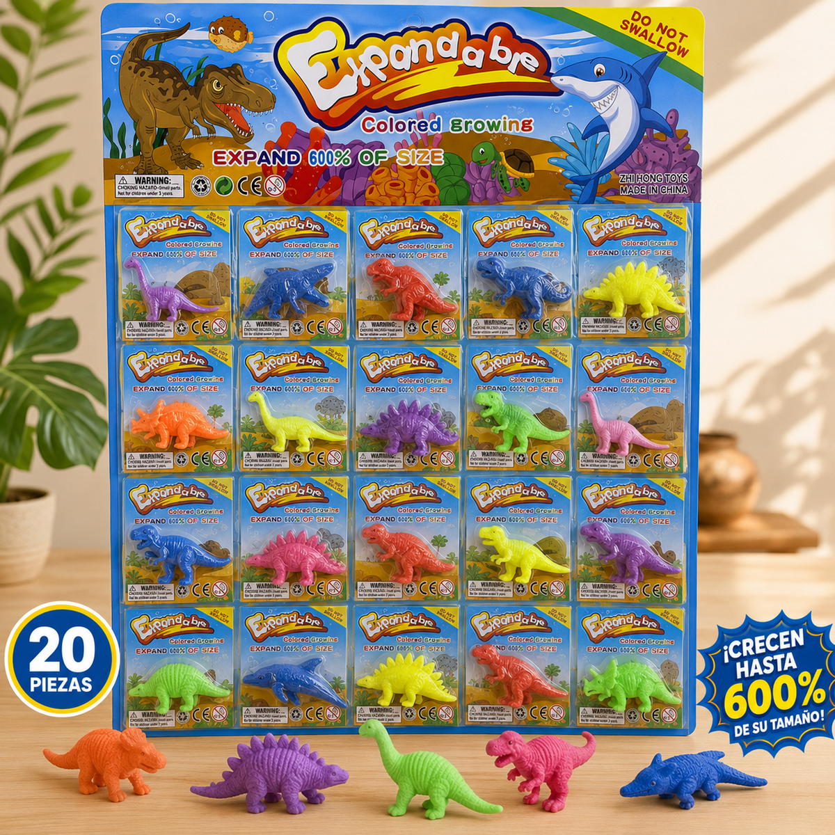 Animales Crecedores plancha x 20 unid.(74F-7)