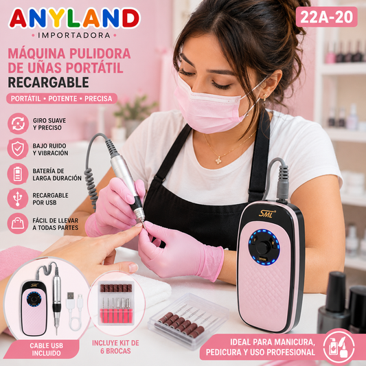 Pulidor de uñas eléctrico portátil recargable profesional SML (22A-20)