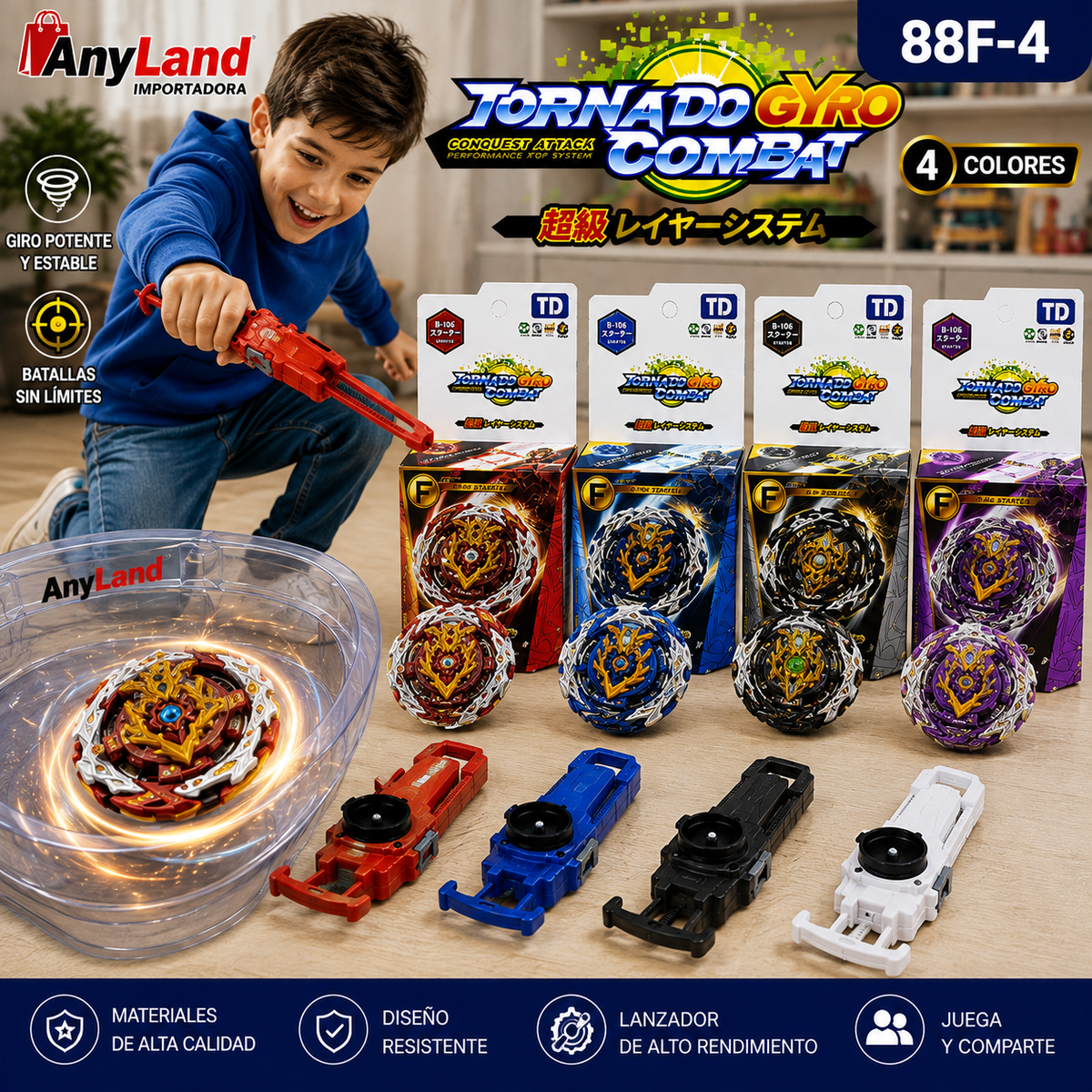 Trompo Beyblade (88F-4)