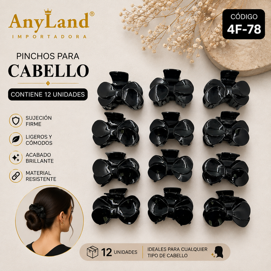 Pinchos engomados negro grande x 12 unidades (4F-78)