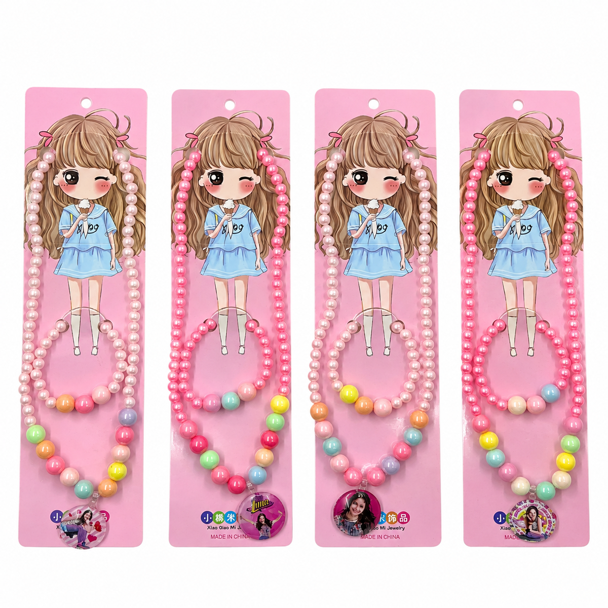 Set de cadena y pulsera x 12 set (1B-3)
