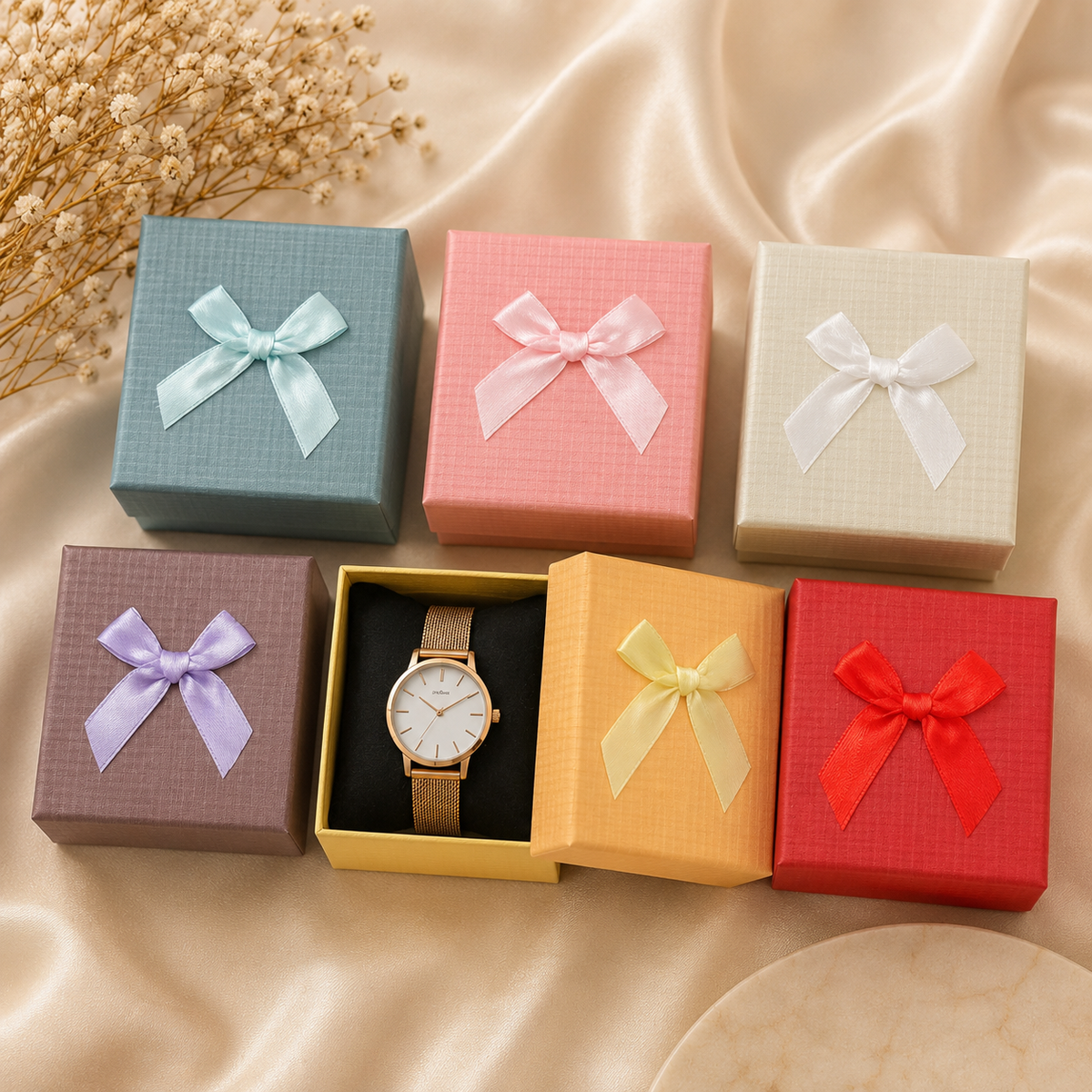 Caja de cartón 8.5X9X5.5 cm para reloj x12 Unid. (80F-53)
