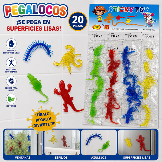 Pegaloco de animales colores x20 unid. (74F-15)