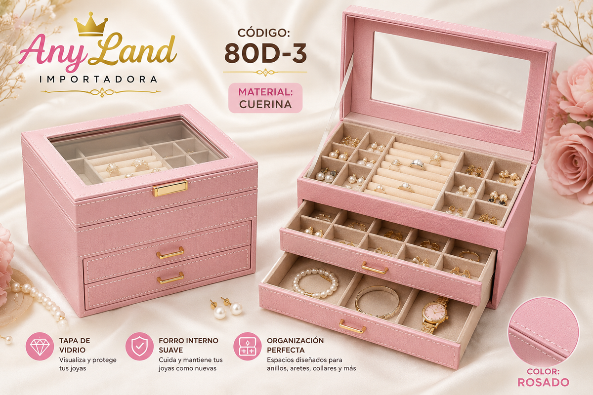 Caja organizadora grande para joyas (80D-3)