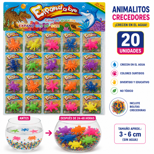 Crecedores plancha de animales grandes x 20 unid.(74F-8)