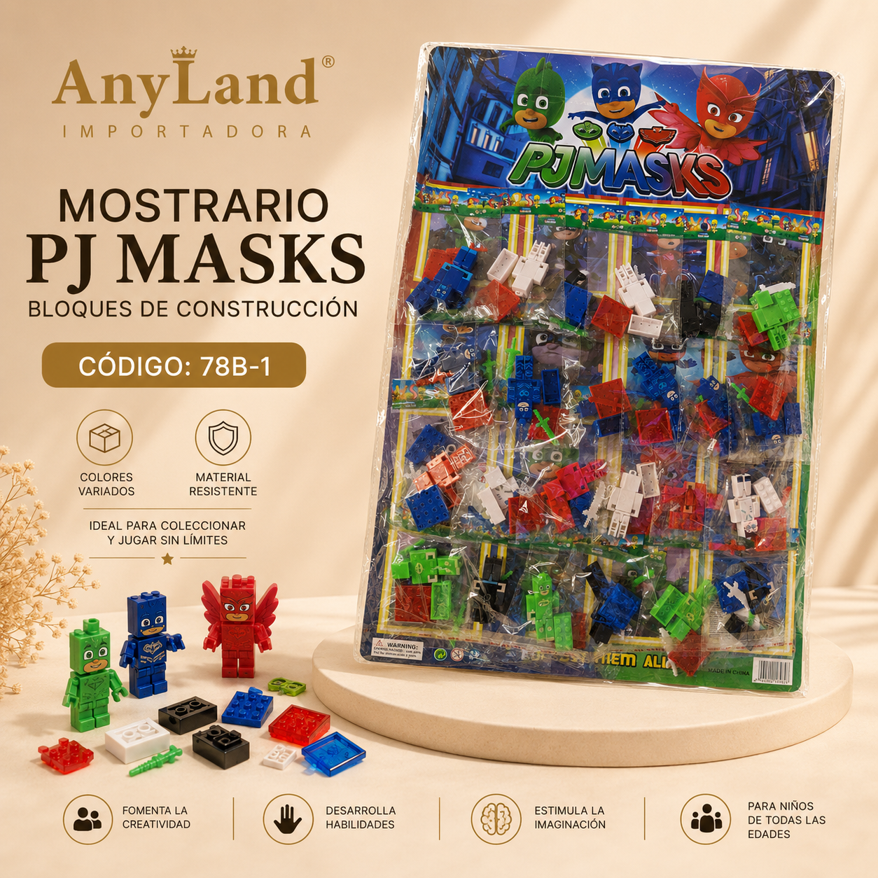 Plancha de legos de pjmasks x24 (78B-1)