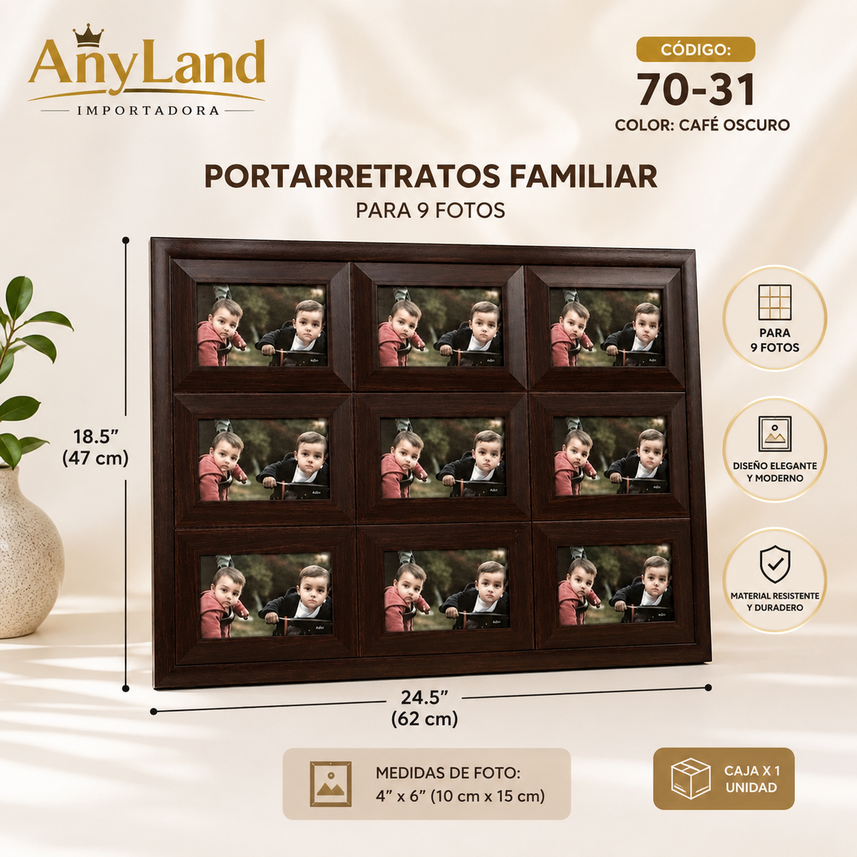 Portarretratos 18.5"x24.5" 3 colores (70-31)