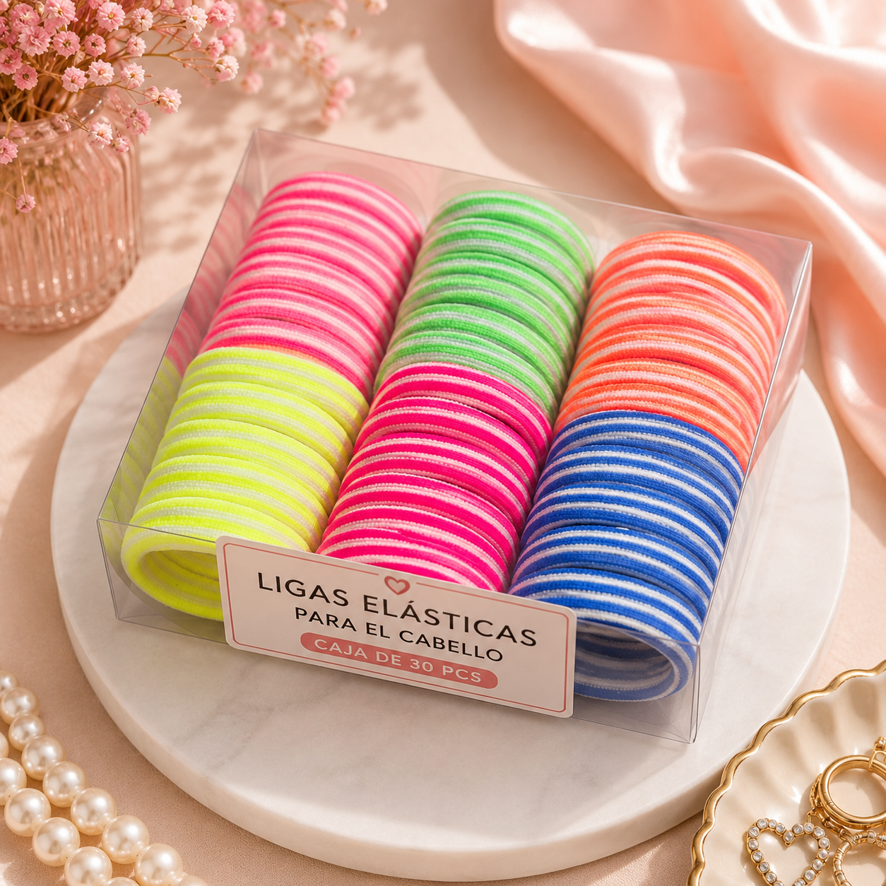 Moño para cabello Colores caja x30 unidades (2B-5)