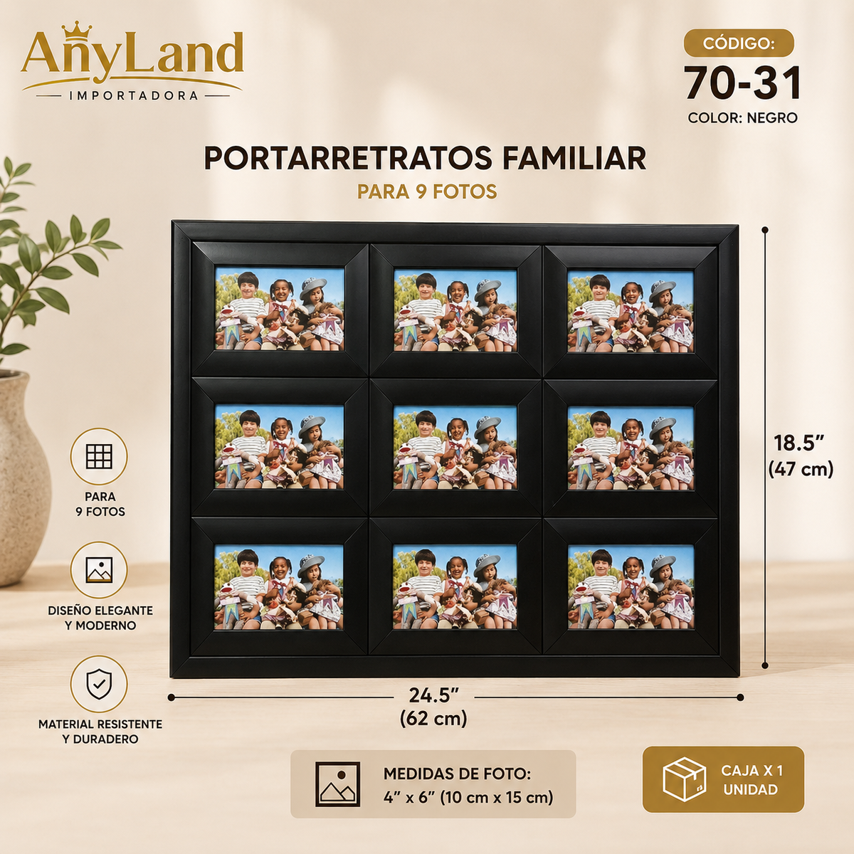 Portarretratos 18.5"x24.5" 3 colores (70-31)