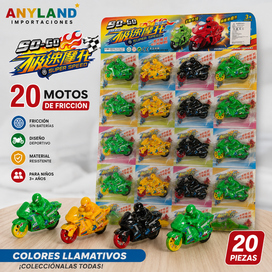 Plancha de motos a friccion x20 unid.(87-11)