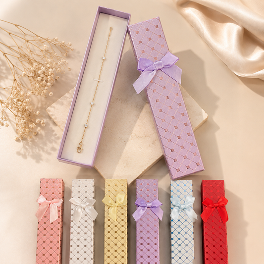 Caja cartón para reloj y pulsera x12unid. 4x21cm 6 colores(80F-37)