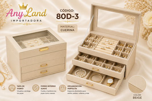 Caja organizadora grande para joyas (80D-3)