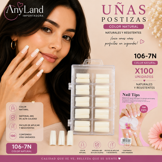 Extension de uñas naturales x100 (106-7N)