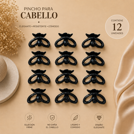 Pinchos negro grande x 12 unidades (4F-14)